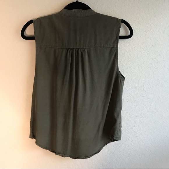 Mossimo Motorcycle Zip Utility Vest, Army Green, Size Medium - Picture 3 of 4